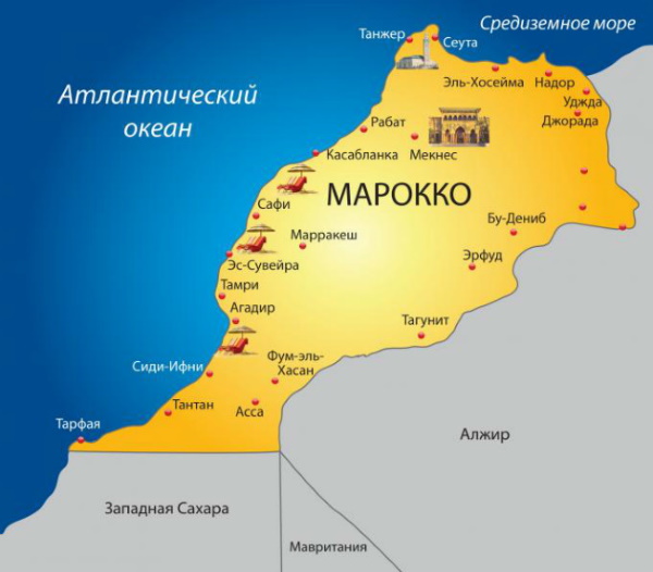 Марокко. Где страна, столица, города, фото